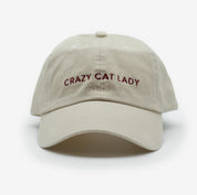 Béžová džínová čepice - Crazy Cat Lady