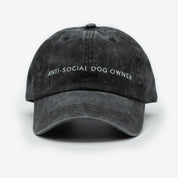 Černá džínová čepice - Anti-Social Dog Owner