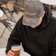 Černá džínová čepice - Barks & Beer Make All Problems Disappear 