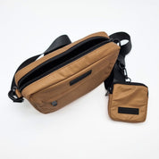 Reflexní bronzová taška na venčení psů - Crossbody