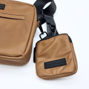 Reflexní bronzová taška na venčení psů - Crossbody