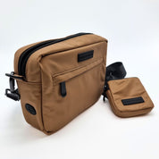 Reflexní bronzová taška na venčení psů - Crossbody