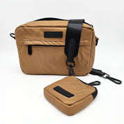 Reflexní bronzová taška na venčení psů - Crossbody