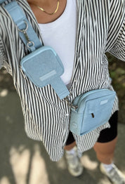 Džínová vycházková taška pro psy - Crossbody