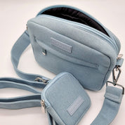 Džínová vycházková taška pro psy - Crossbody