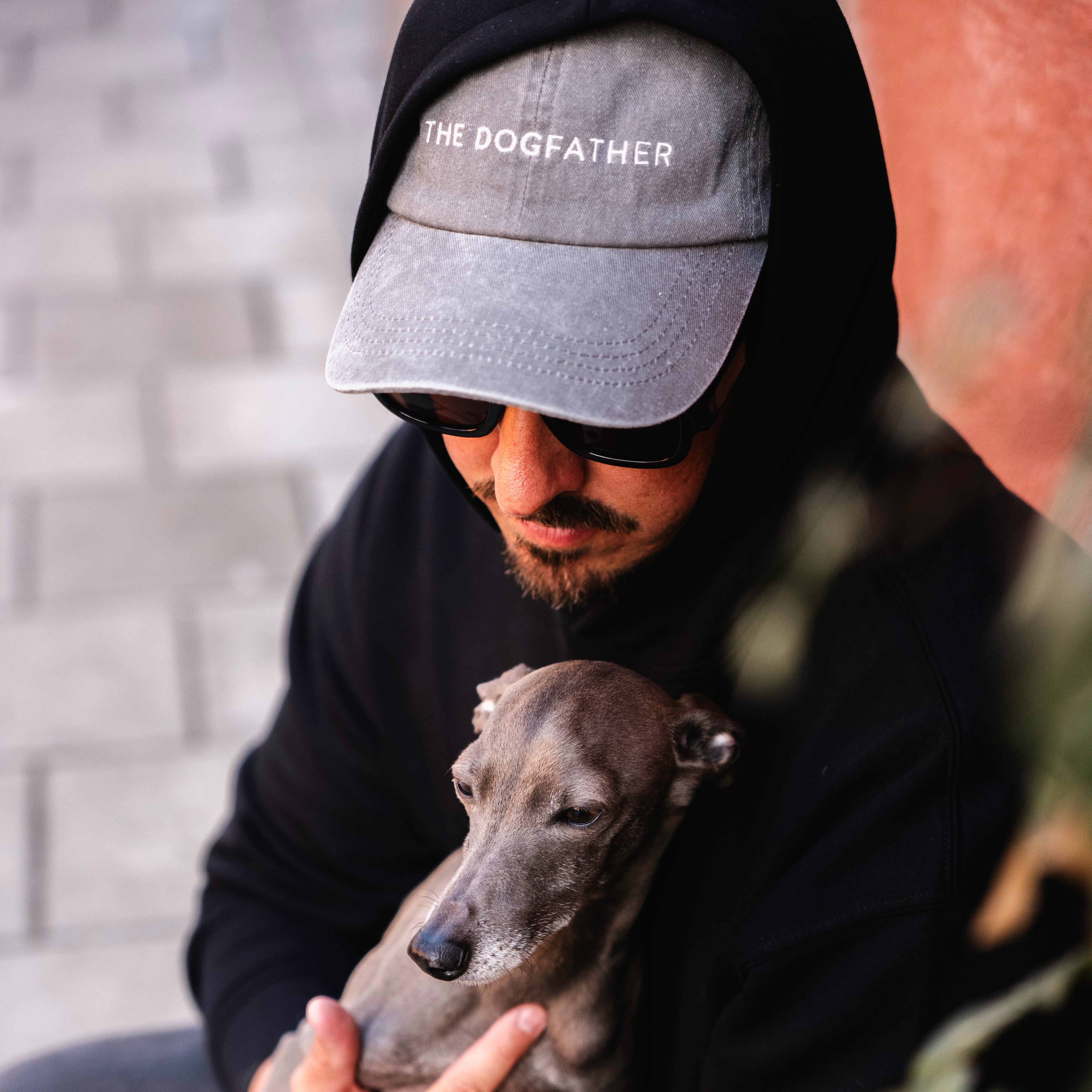 Šedá denimová kšiltovka - The Dogfather 