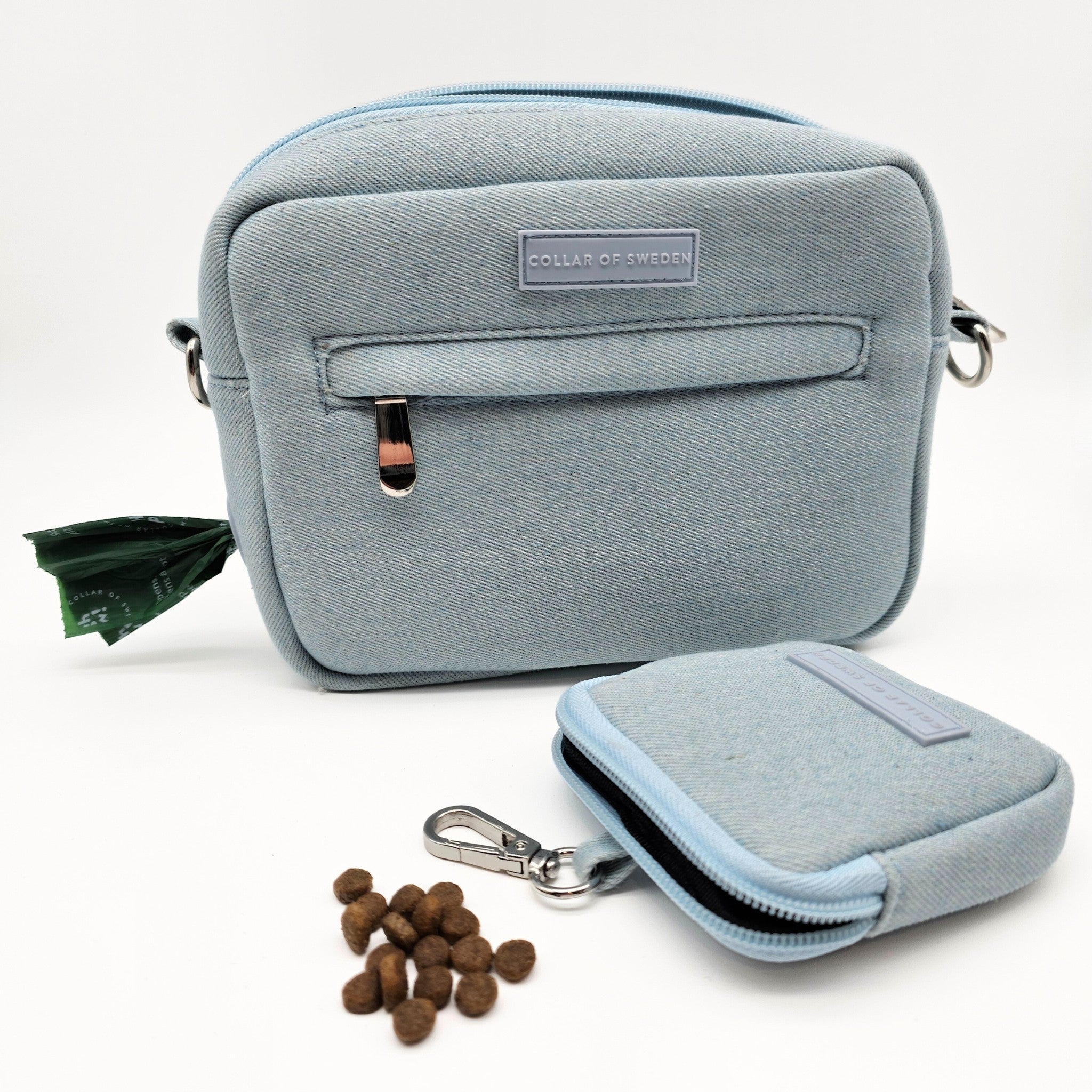 Džínová vycházková taška pro psy - Crossbody