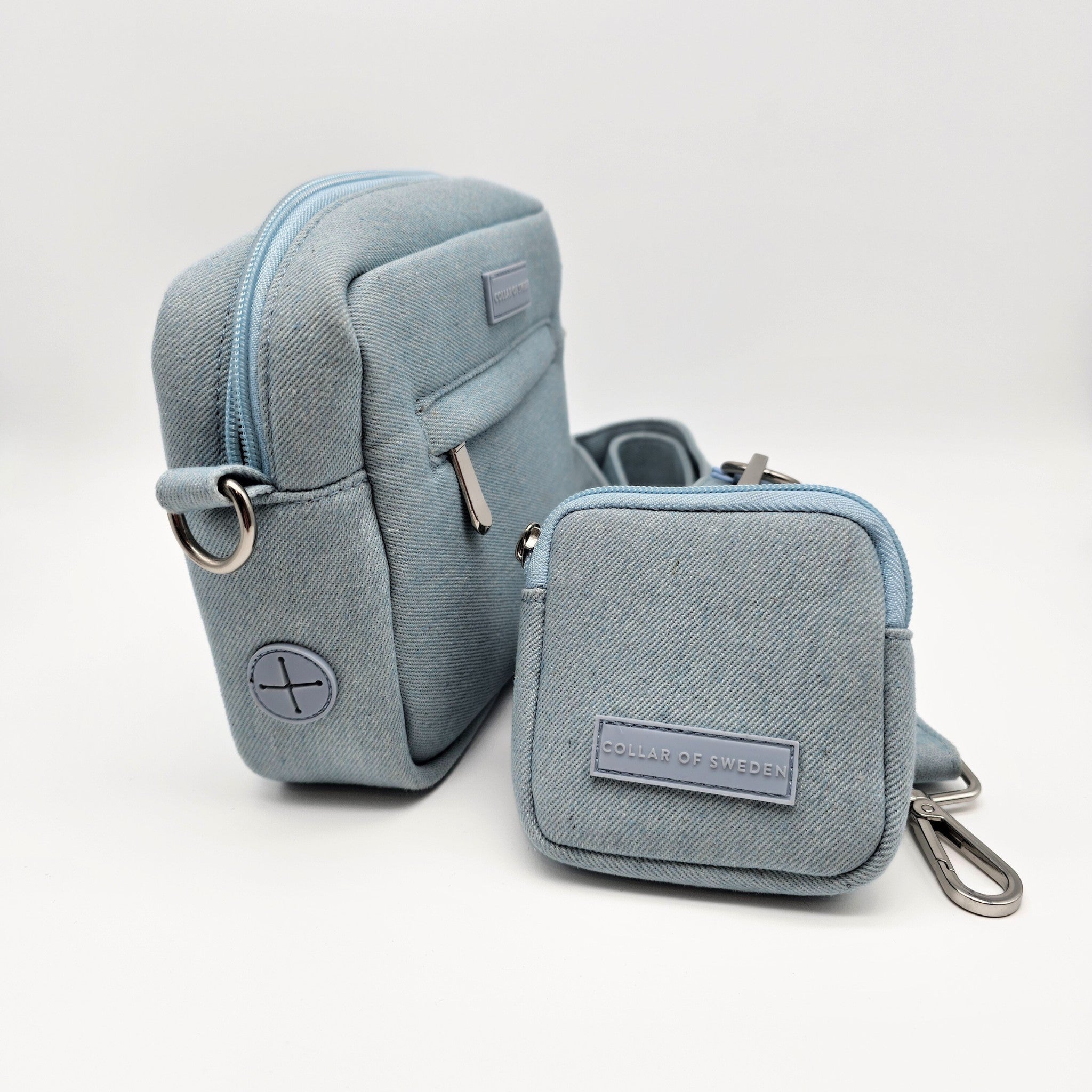 Džínová vycházková taška pro psy - Crossbody