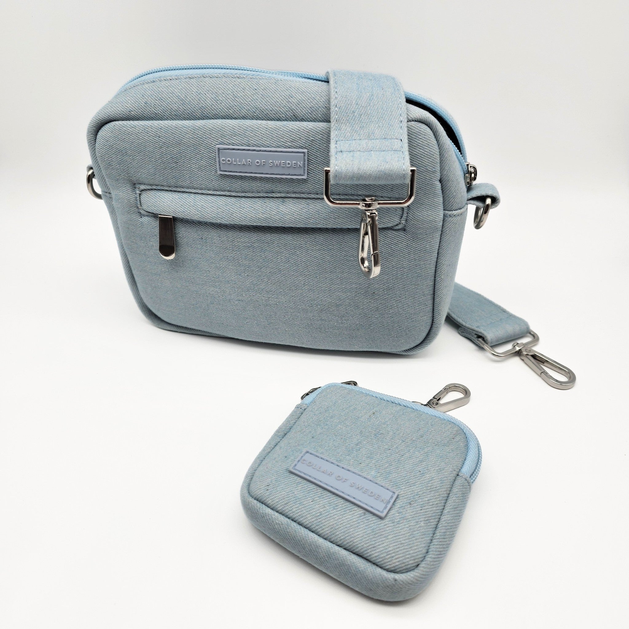 Džínová vycházková taška pro psy - Crossbody