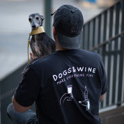 Černé tričko - Dogs & Wine Make Everything Fine