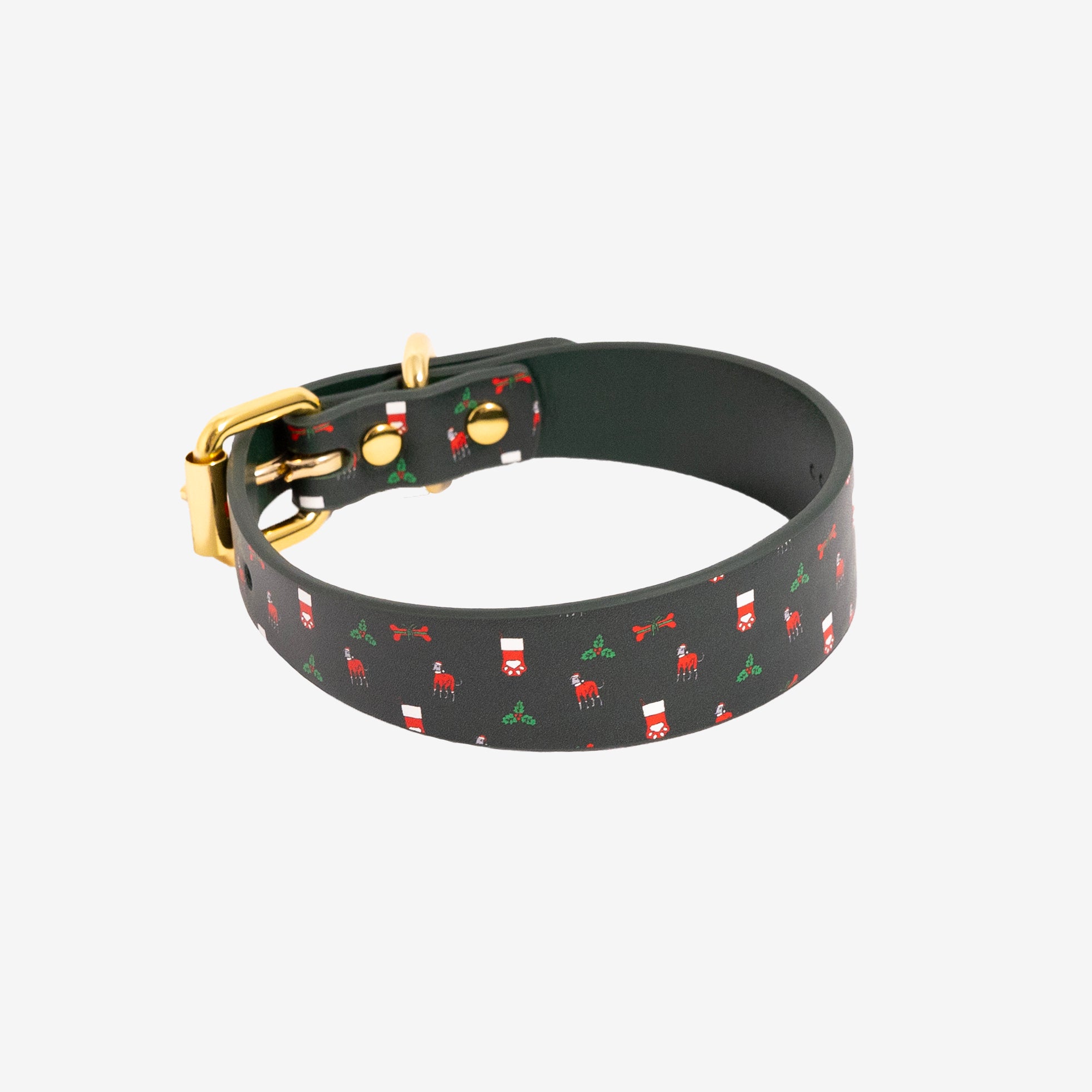 Santa Paws Christmas Dog Collar Thin